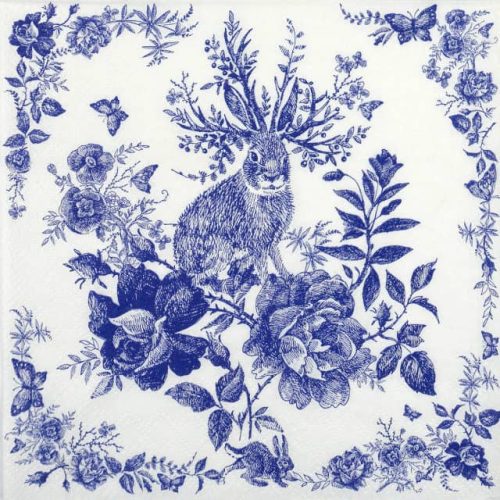 Paper Napkin - Fairytale Hare blue