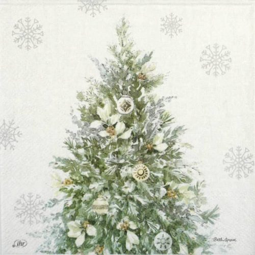 Paper Napkin - Christmas Tree cream