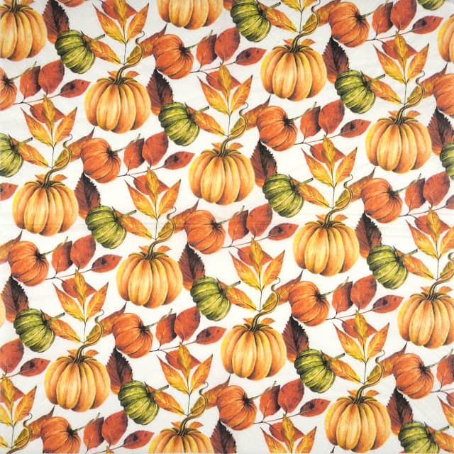 Paper Napkin - Pumpkin Pattern