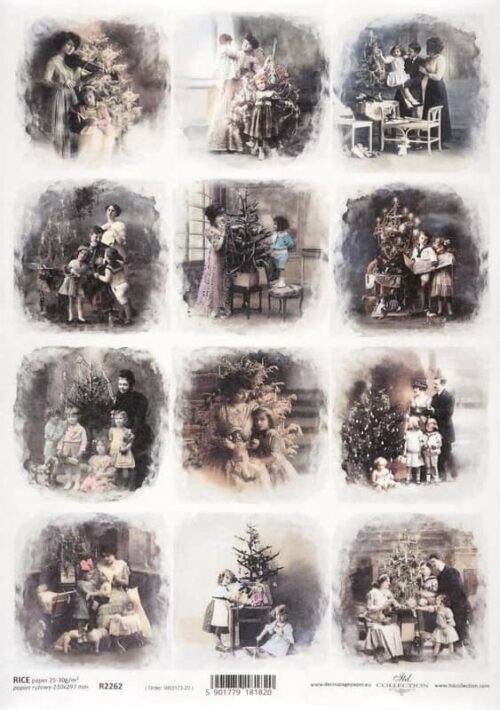 Rice Paper Decoupage - Vintage Christmas - R2262