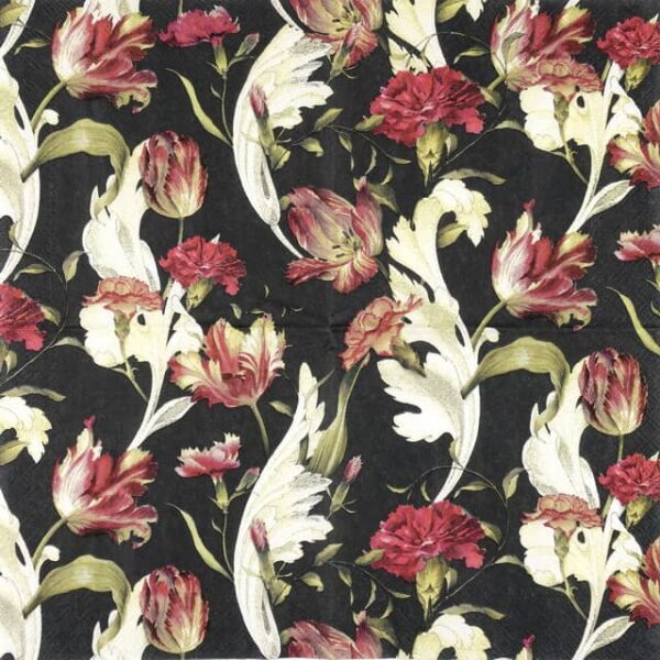 Single Decoupage Napkin - Dana black - Image 2