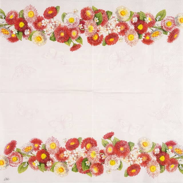 Paper Napkin - Bellies Wreath rose