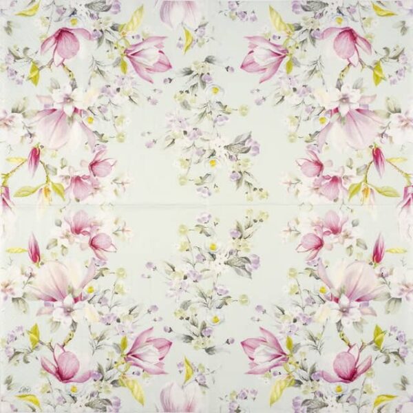 Paper Napkin - Romantic Magnolia light blue