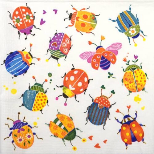 Paper Napkin -Colorful Ladybirds