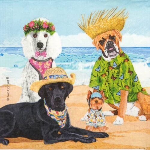 Paper Napkin - Dogs' Beach Party