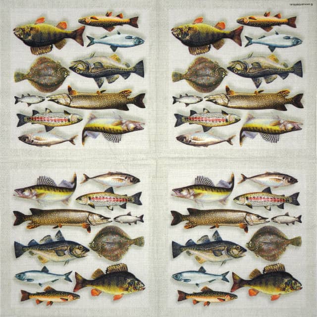 Paper Napkin - Fish Variety