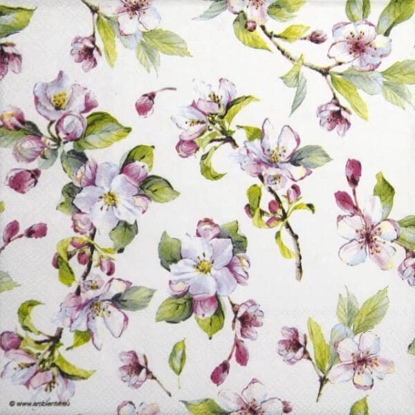 Paper Napkin - Spring Blossom White