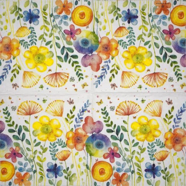Paper Napkin - Vibrant Spring flowers