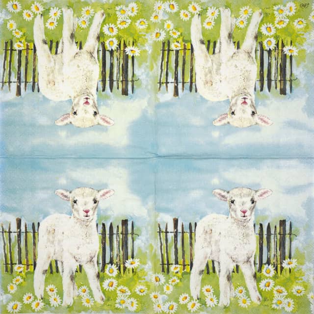 Paper Napkin - Lamb in the Meadow