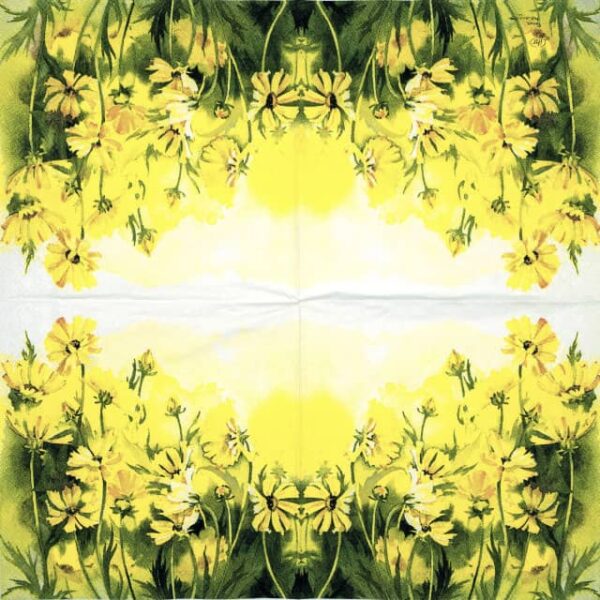 a yellow flowers on a white background