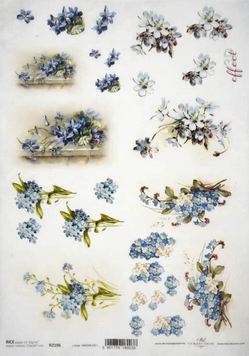 Rice Paper Decoupage - Spring Flowers - R2196