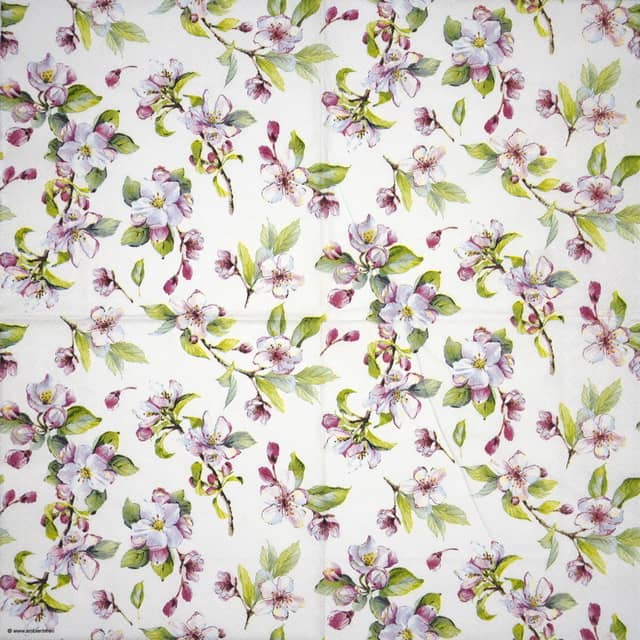 Paper Napkin - Spring Blossom white