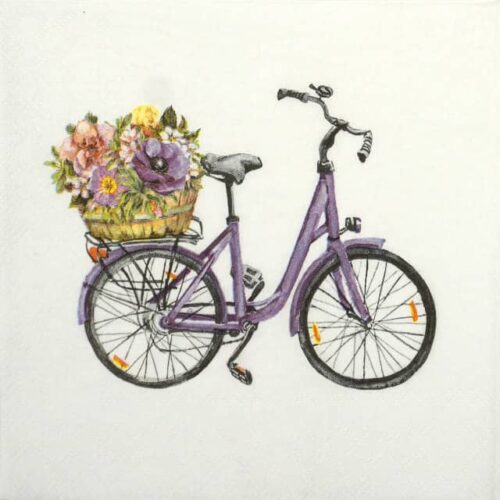 Ride with wild flowers - main motif on paper napkin