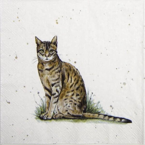 Single Decoupage Napkin - Farmfriends Cat