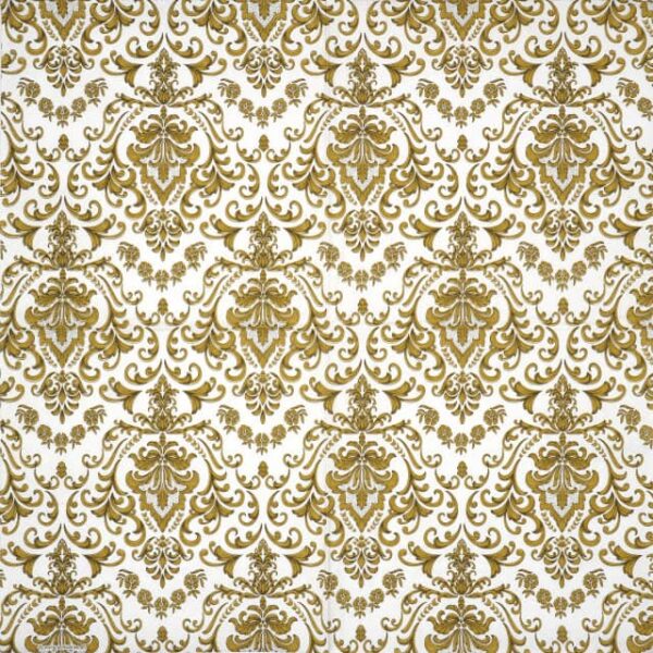 Single Decoupage Napkin - Baroque ornament gold - Image 2
