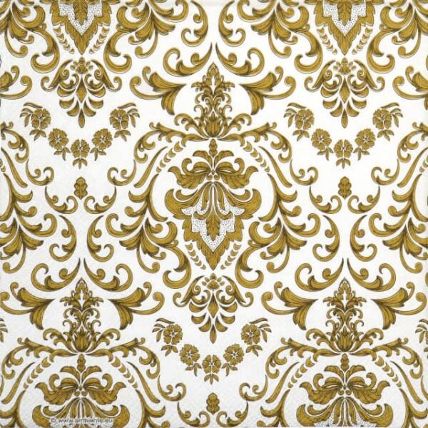 Single Decoupage Napkin - Baroque ornament gold