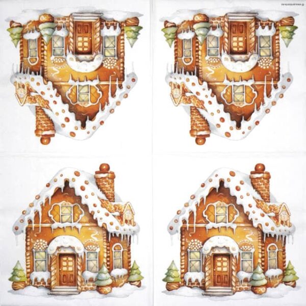 Paper Napkin - Gingerbread house