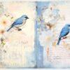 AB Studio Decoupage Rice Paper A/4 - Blue birds - 062MV