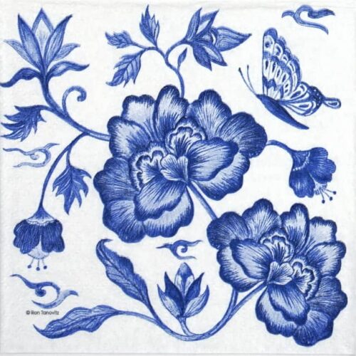 Cocktail Napkin - Ron Tanovitc: Prince's Peony