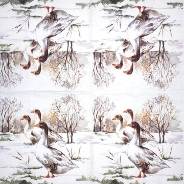 Paper Napkin - Winter Geese