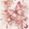 a butterfly and flowers on a floral background
