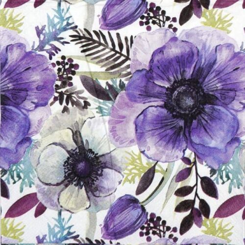Single Decoupage Napkin - Purple Dream