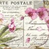 a postcard with flowers and writing