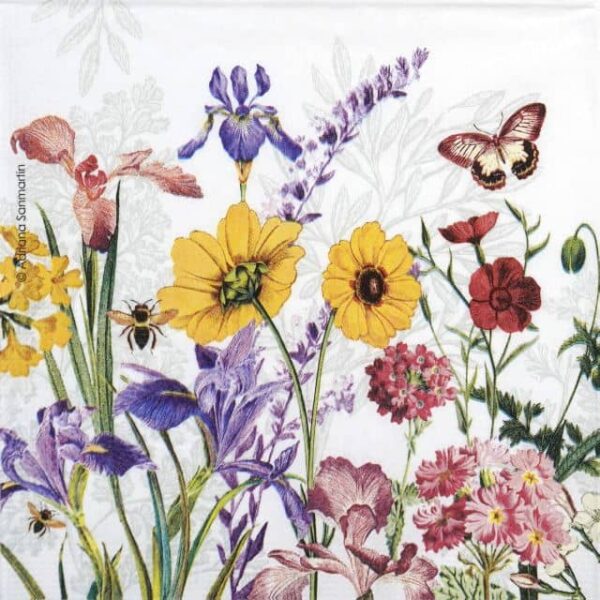 Imagination napkin by PPD featuring a dreamy fantasy scene with pastel clouds, stars, and silhouettes of animals, ideal for decoupage and creative crafts