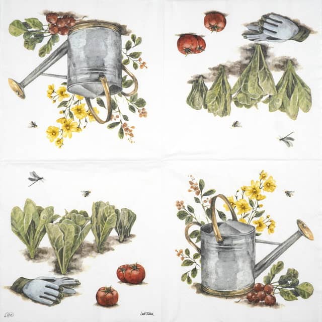 Paper Napkin - Garden Watering Can