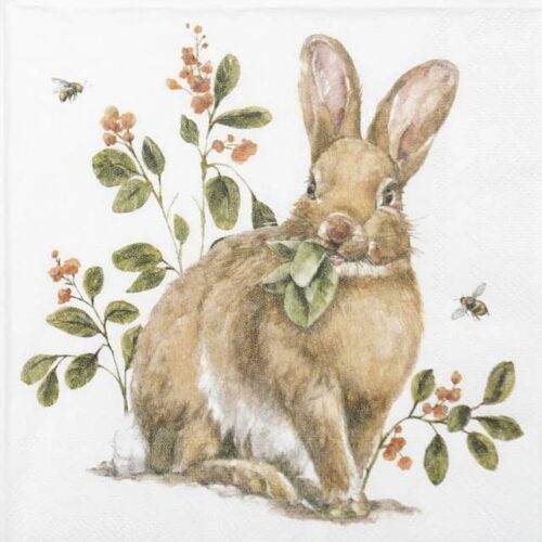 Paper Napkin - Garden Bunny