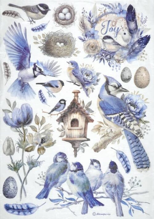 Stamperia Rice Paper A4 - Birds
