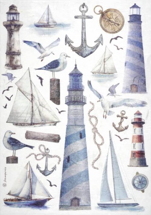 Stamperia Rice Paper A4 - Lighthouse