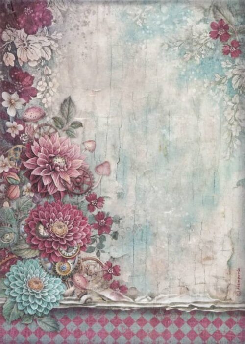 Stamperia Rice Paper A4 - Master of Magic - Peony