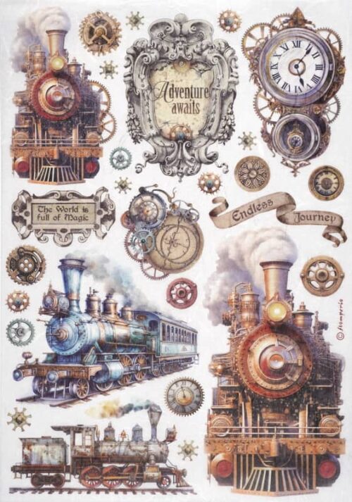 Stamperia Rice Paper - Train