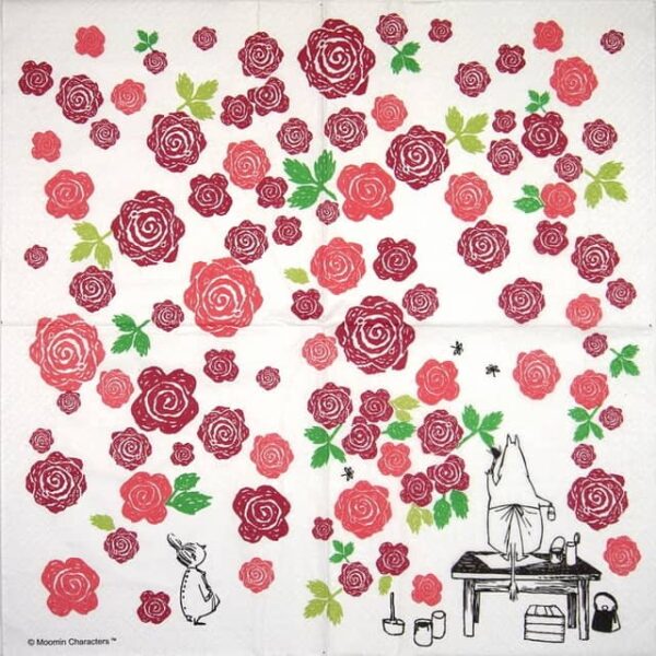 Paper Napkin -  Moomin Rosegarden - Image 2